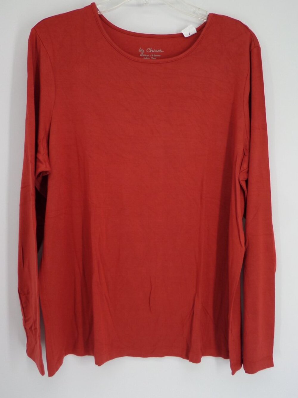 Chico's  Women's Long Sleeve Rust Color Top  Size 3 US XL